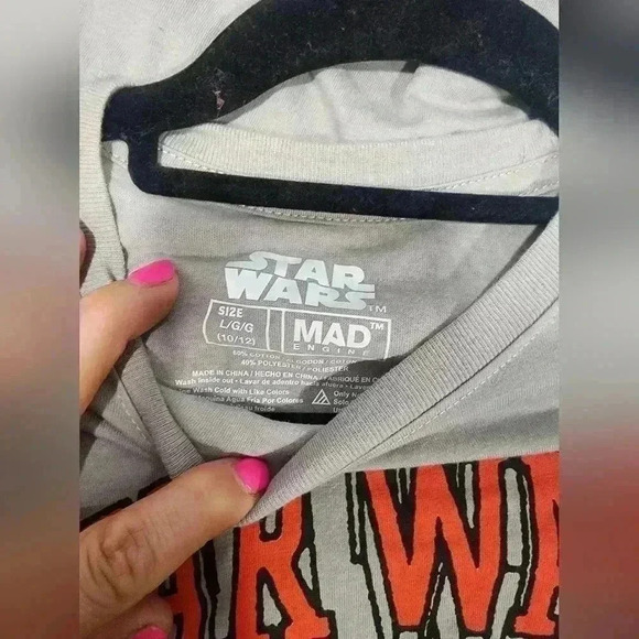 Pre-Owned Star Wars Darth Vader long sleeved Youth Medium 10/12 - Picture 4 of 4